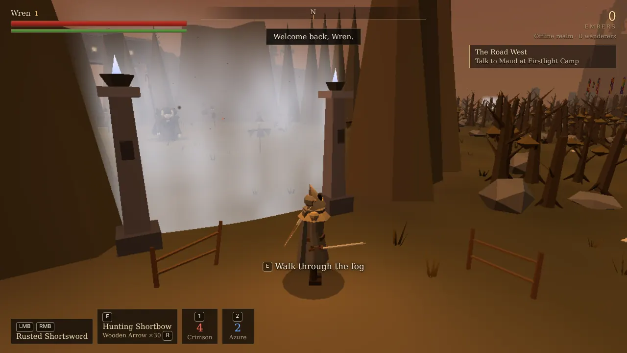 Walk through the fog and the arena seals